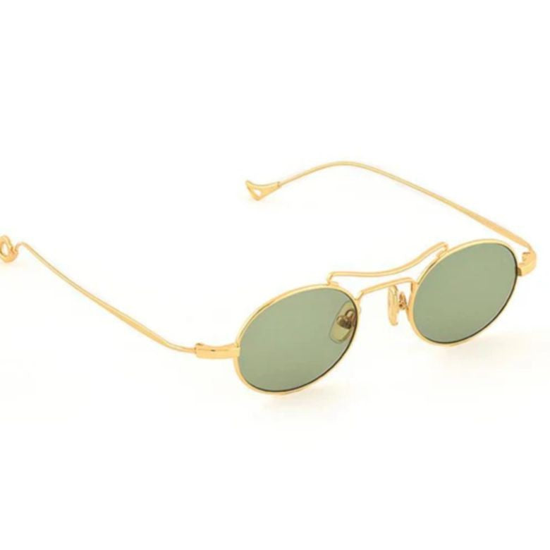 Eyepetizer Arno C.4-64 Slim Oval Gold-Tone Sunglasses With Artistic End Tips