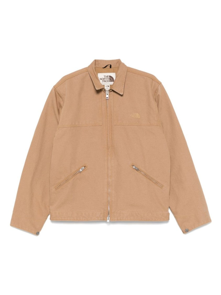 The North Face Classic Brown Cotton Parka With Functional Design