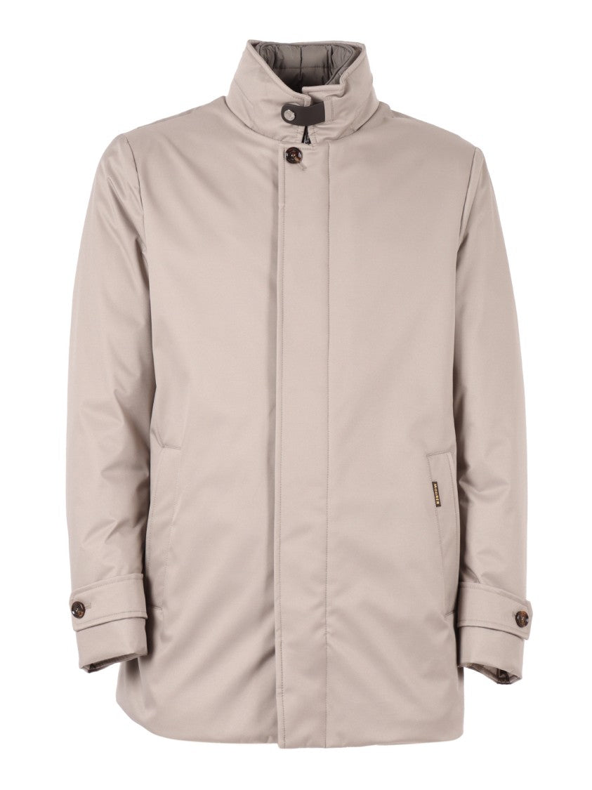 Moorer High-Collar Casual Jacket With Smooth Finish