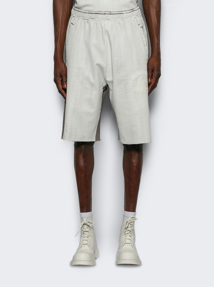 Mm6 By Maison Margiela Relaxed Fit Taupe Shorts With Elasticated Waistband