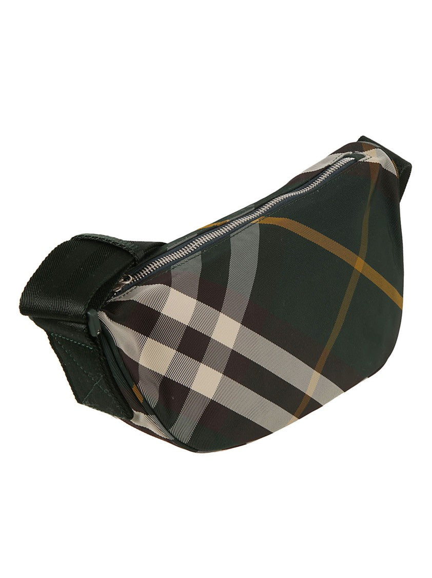 Burberry Curved Plaid Belt Bag