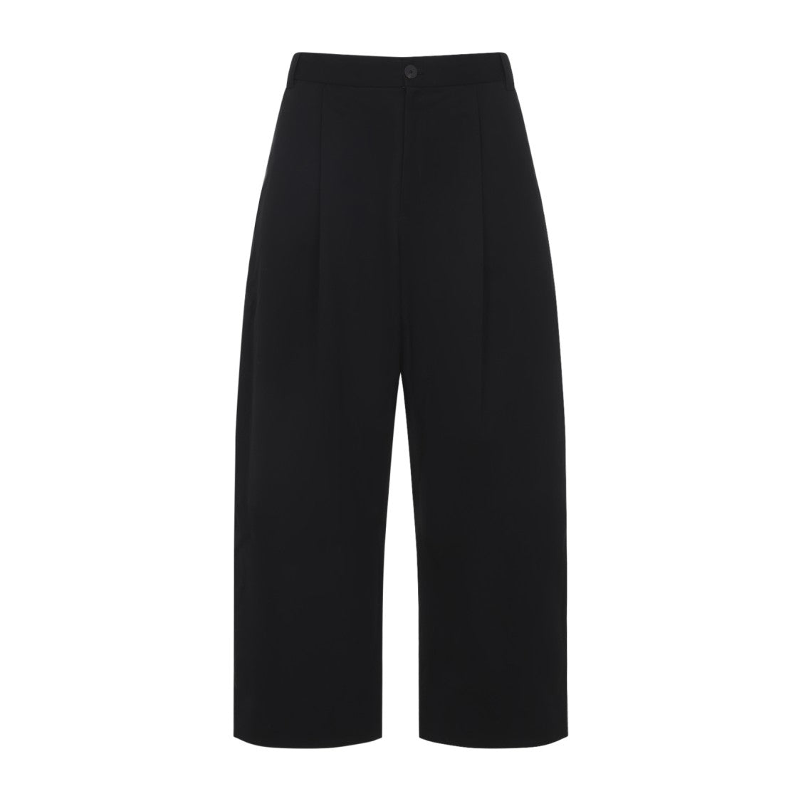 Studio Nicholson Cropped Black Trousers With High Waist