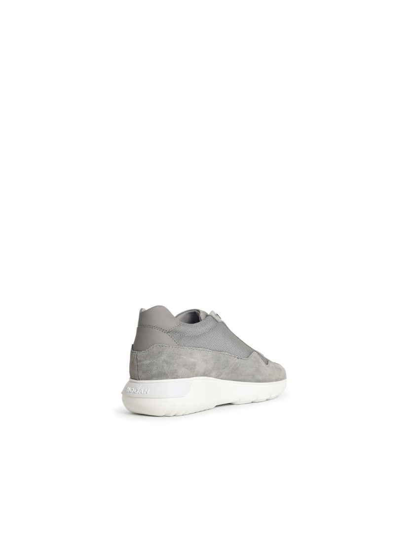 Hogan Interactive 3' Grey Suede Blend Sneakers