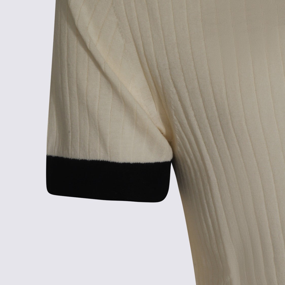 Malo Ribbed Texture Polo Shirt With Contrasting Accents