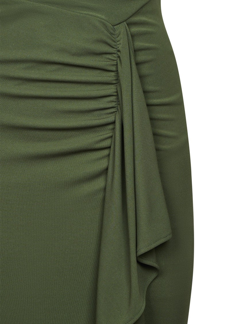 Max Mara Fitted Jersey Midi Dress With V-Neckline