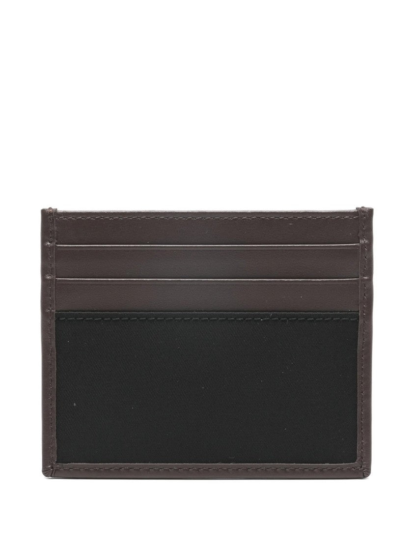 Prada Dark Brown/Black Portacarte Credit Card Cases