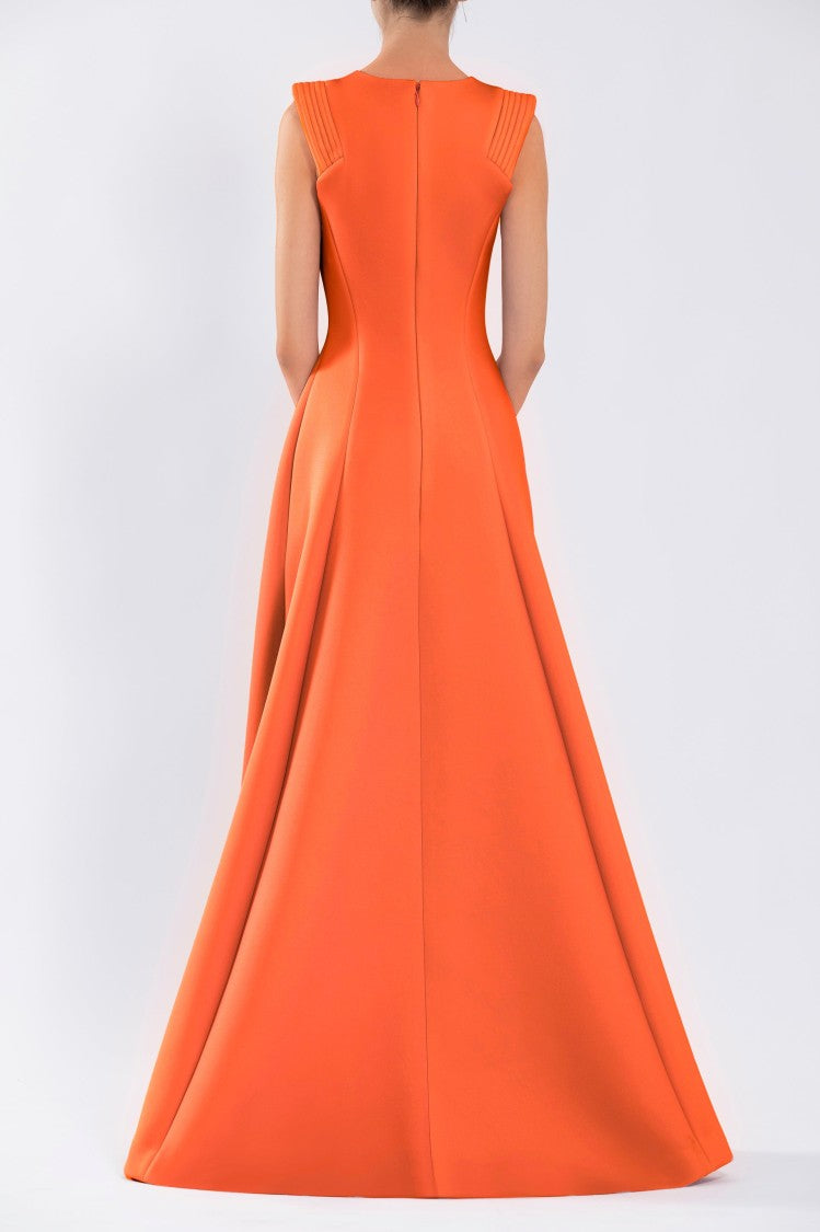 Saiid Kobeisy Neoprene Dress With Matching Embroidery