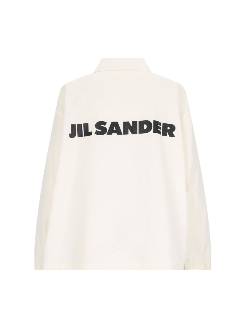 Jil Sander Logo Single-Breasted Jacket – Off-White