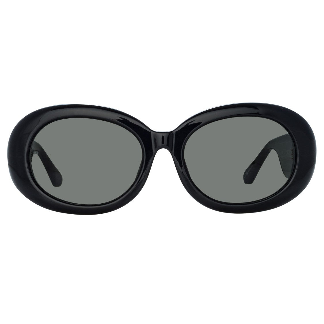 Linda Farrow Lina Oval Sunglasses In Black