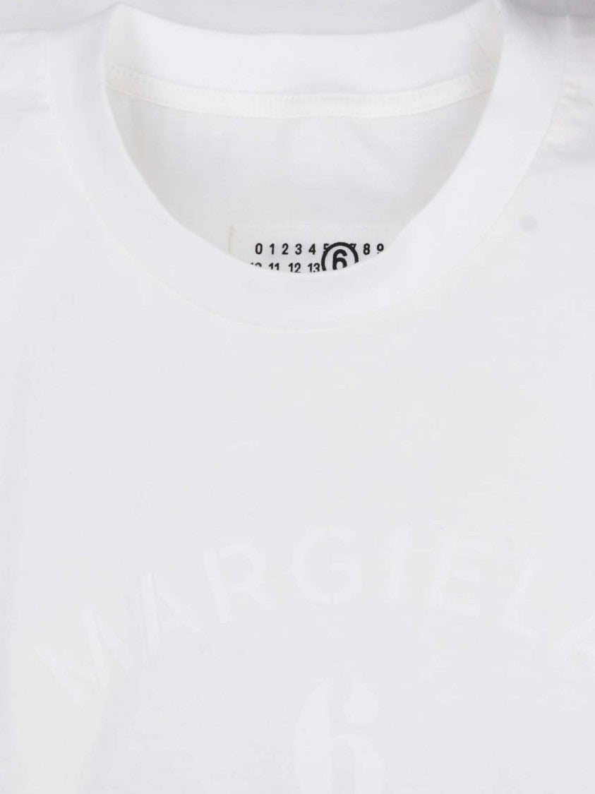 Mm6 By Maison Margiela White Classic Cotton T-Shirt
