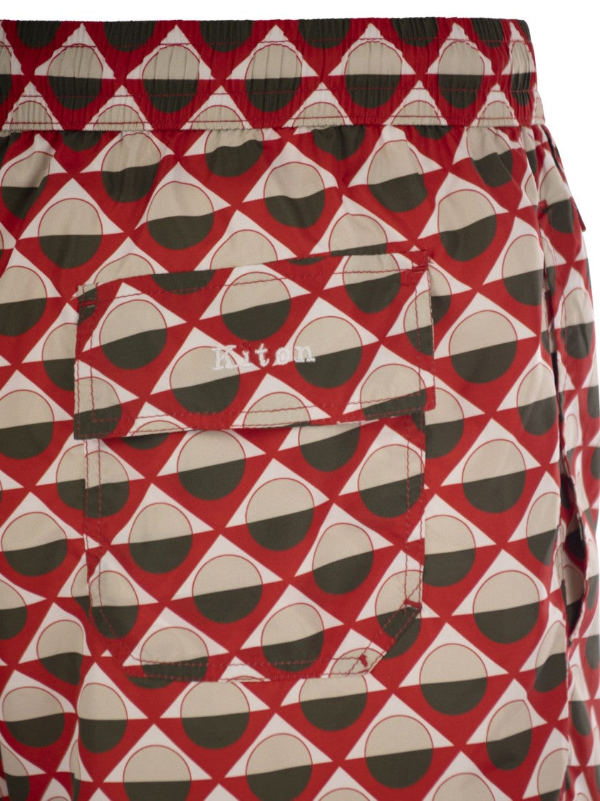 Kiton Patterned Beach Boxers