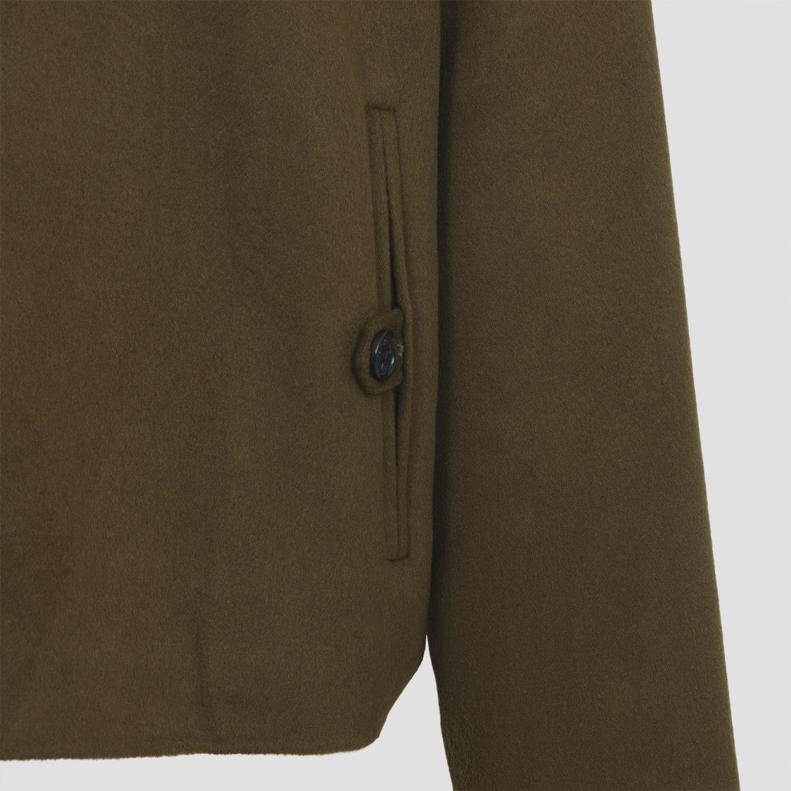 Acne Studios Olive Green Virgin Wool Jacket With Cashmere Blend