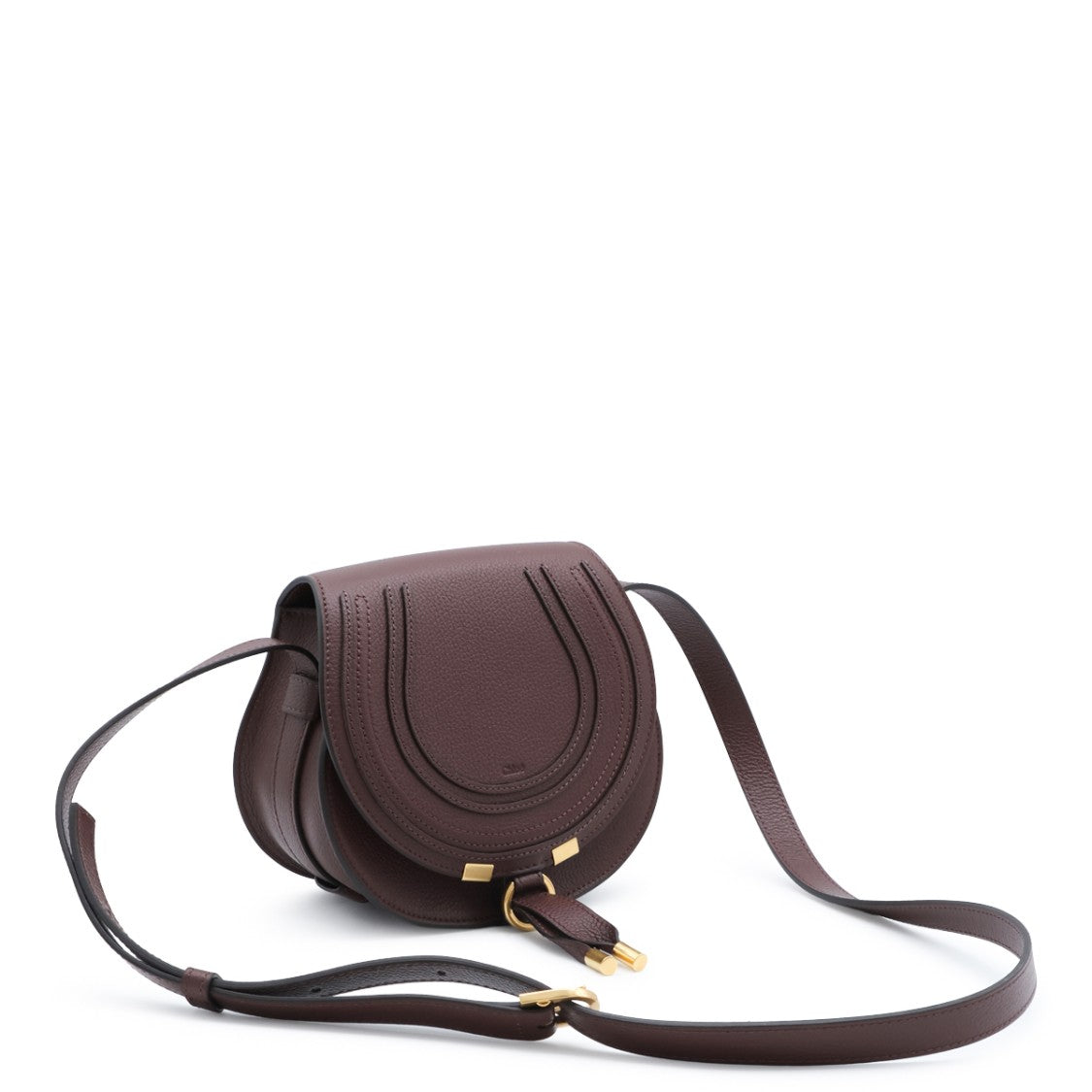 Chloé Textured Leather Marcie Crossbody Bag With Adjustable Strap