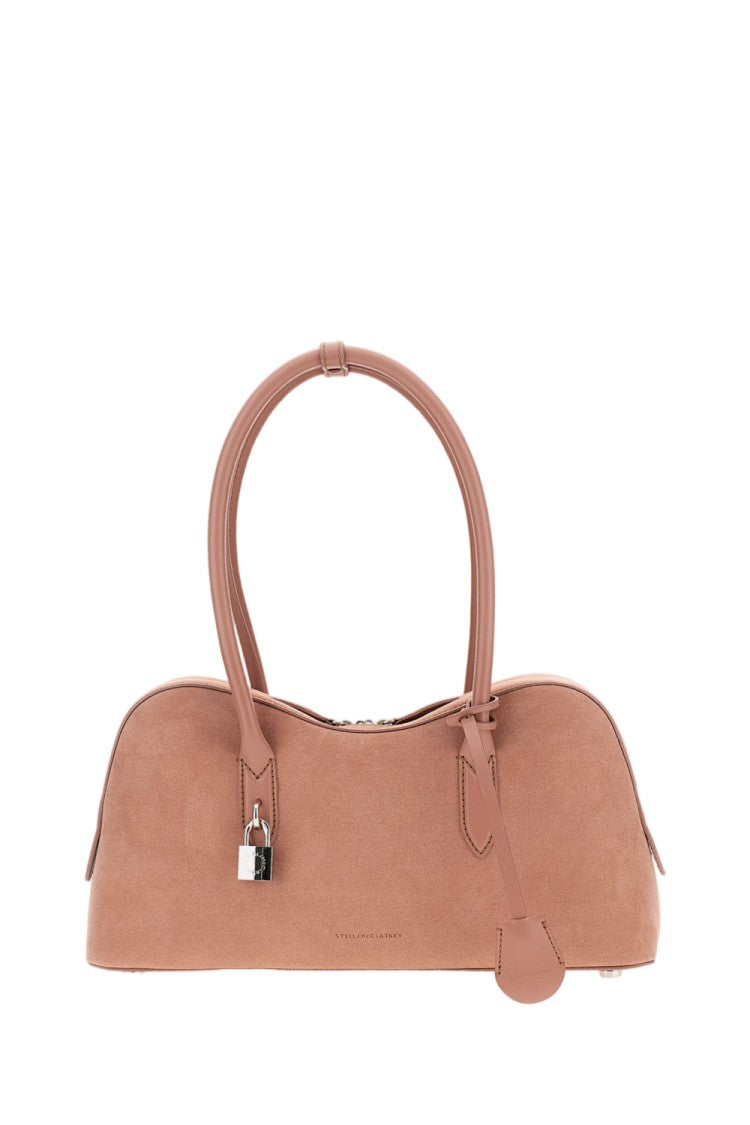 Stella Mccartney Suede Shoulder Bag With Engraved Logo