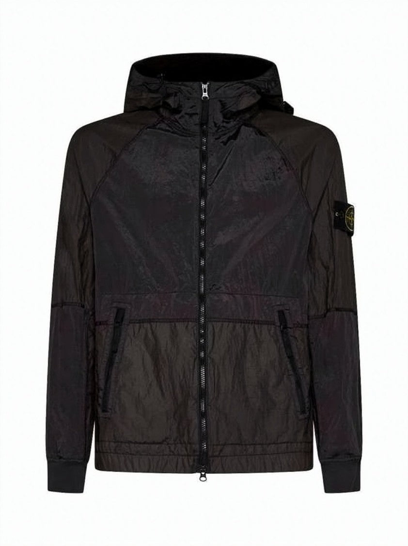Stone Island Hooded Lightweight Black Jacket