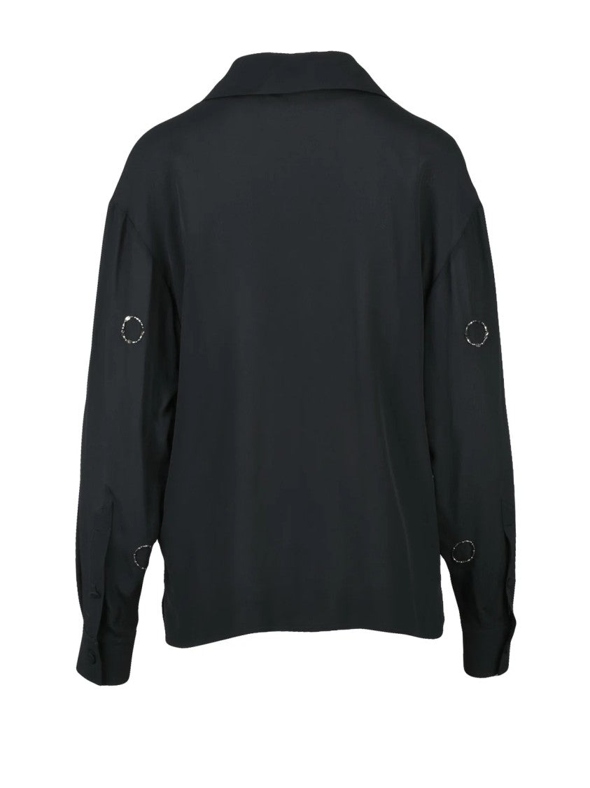 True Royal Black Viscose Women's Shirt
