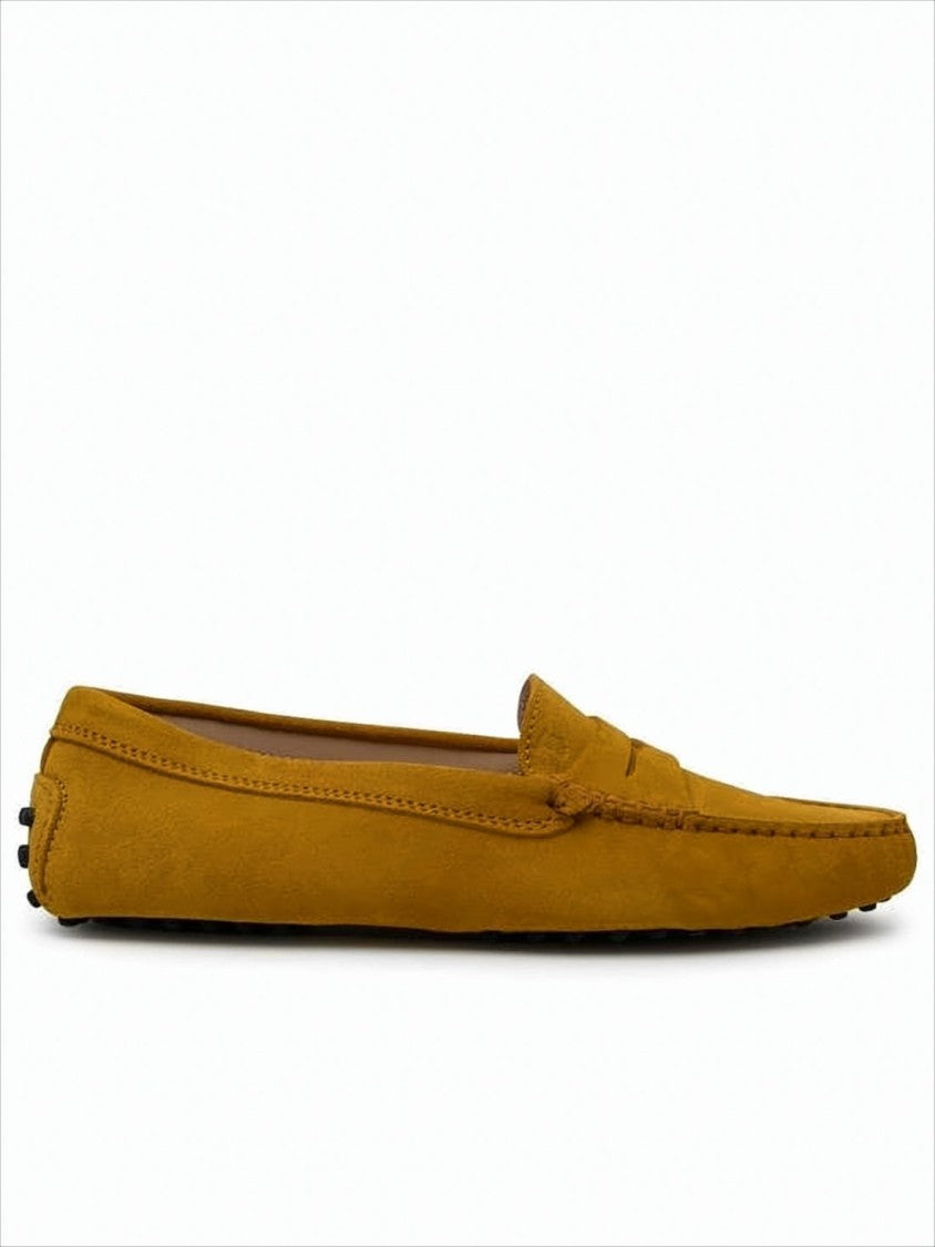 Tod's Suede Slip-On Loafers With Leather Accents And Pebble Sole