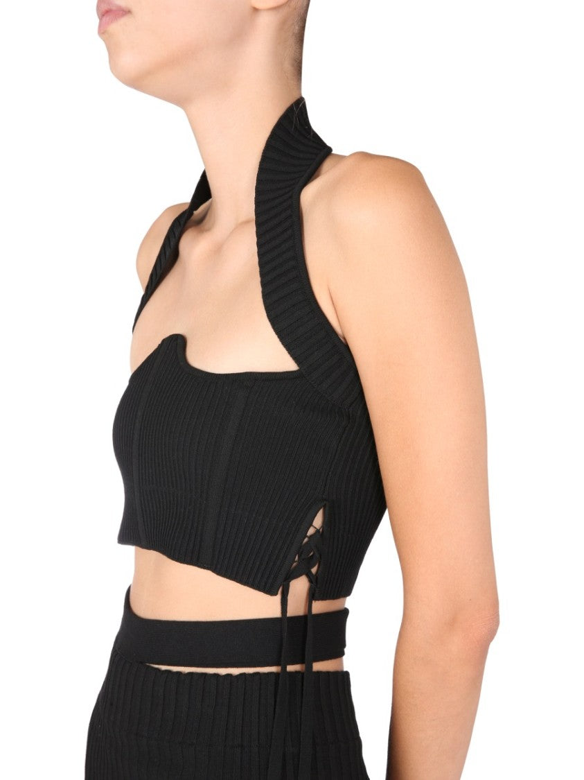Andreâdamo Structured Ribbed Bustier