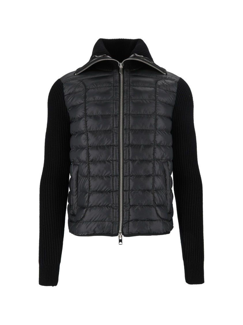 Diesel Quilted Padded Knit-Sleeve Jacket