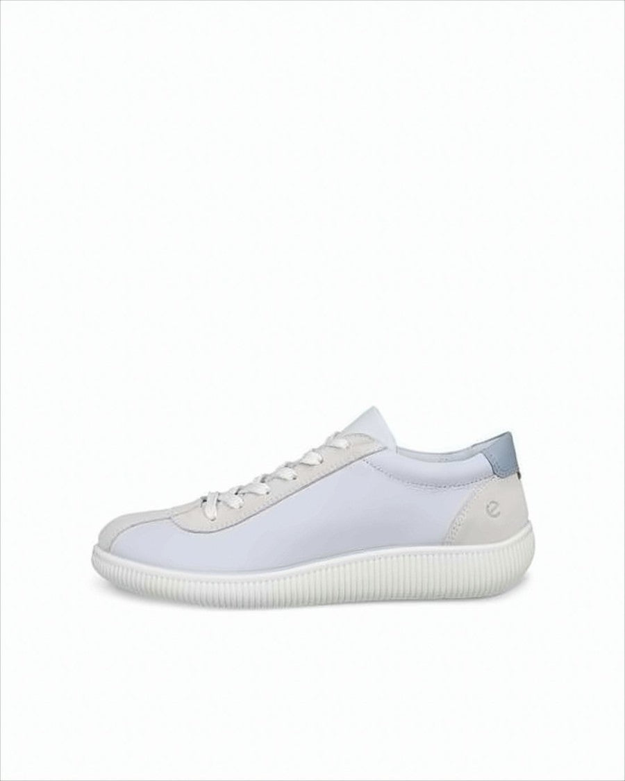 Ecco White Ecco Sneakers With Leather Upper