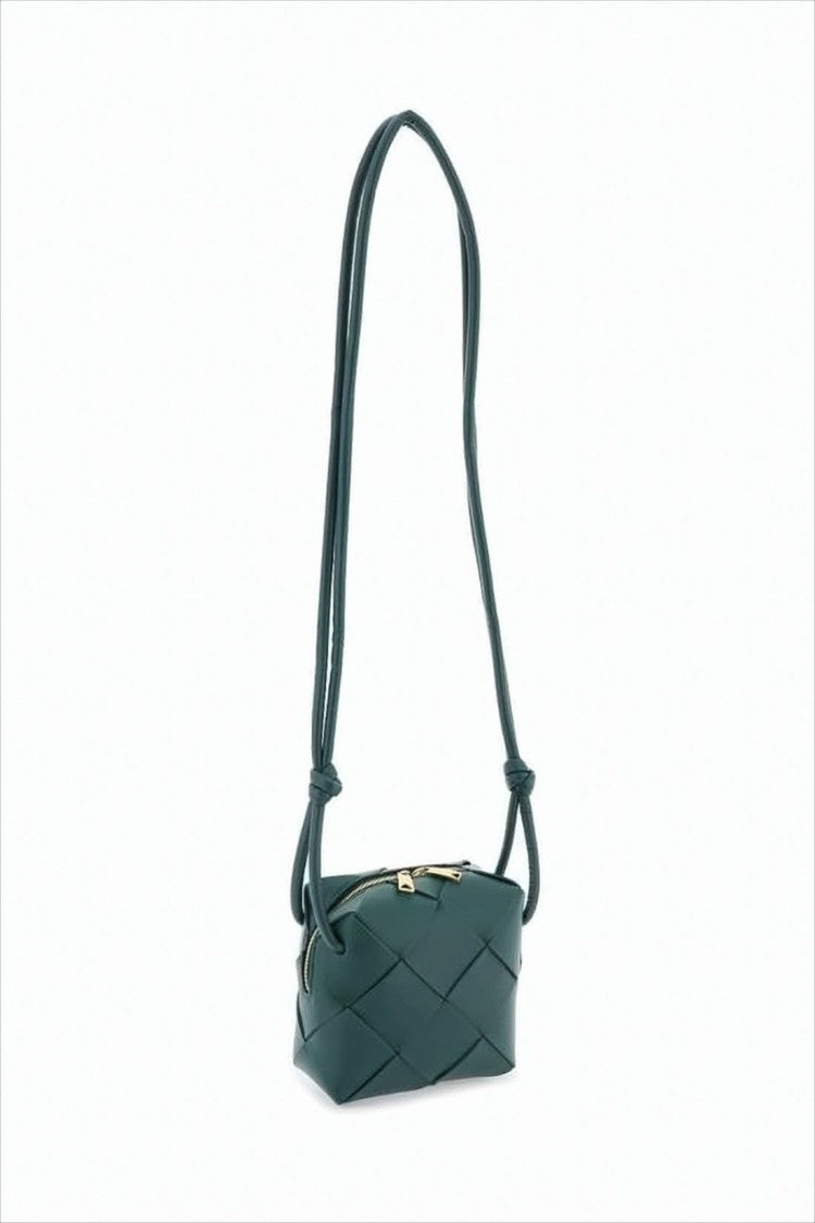 Bottega Veneta Compact Green Lambskin Shoulder Bag