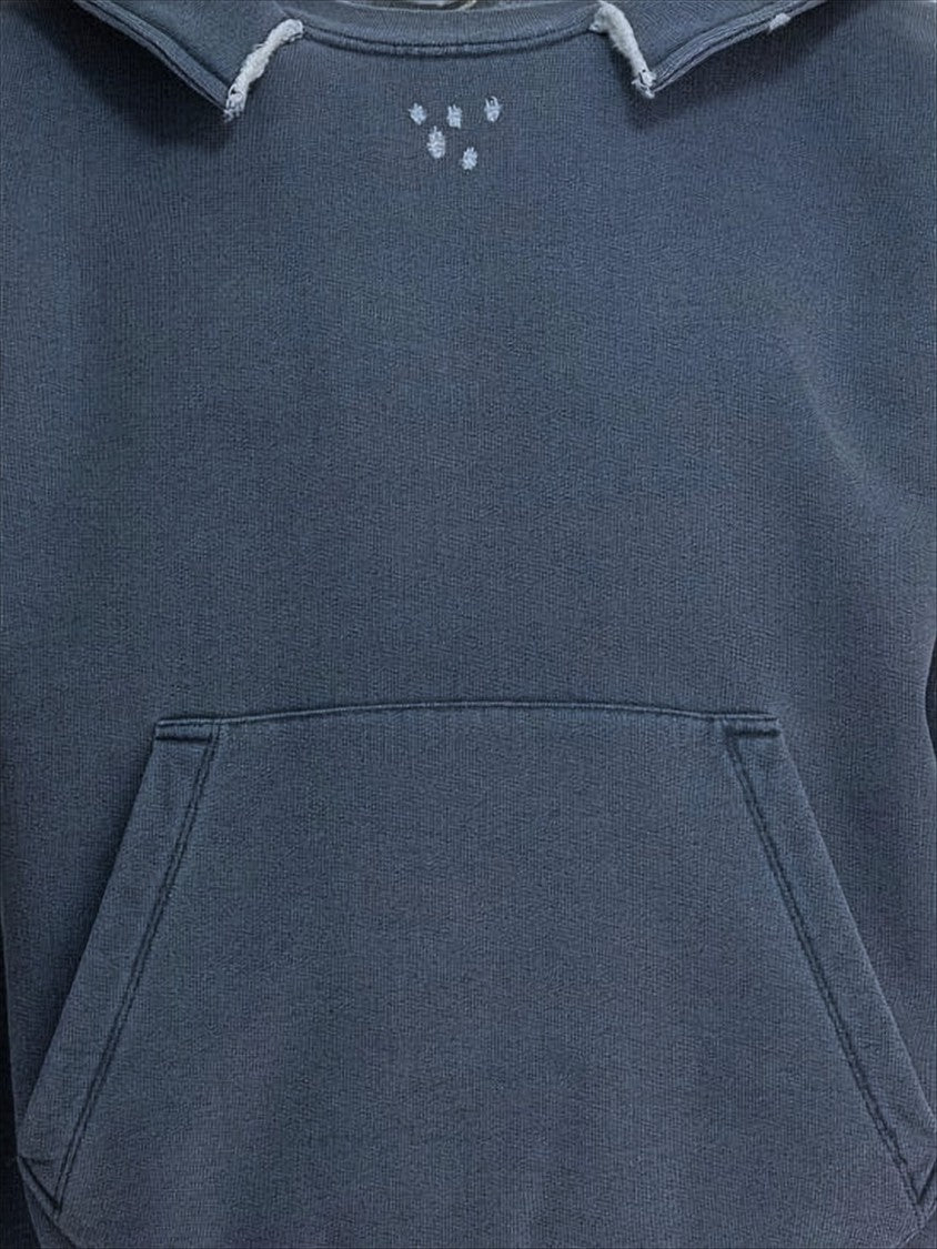 Our Legacy Cropped Vintage-Inspired Relaxed Hoodie With Drawstring Hood