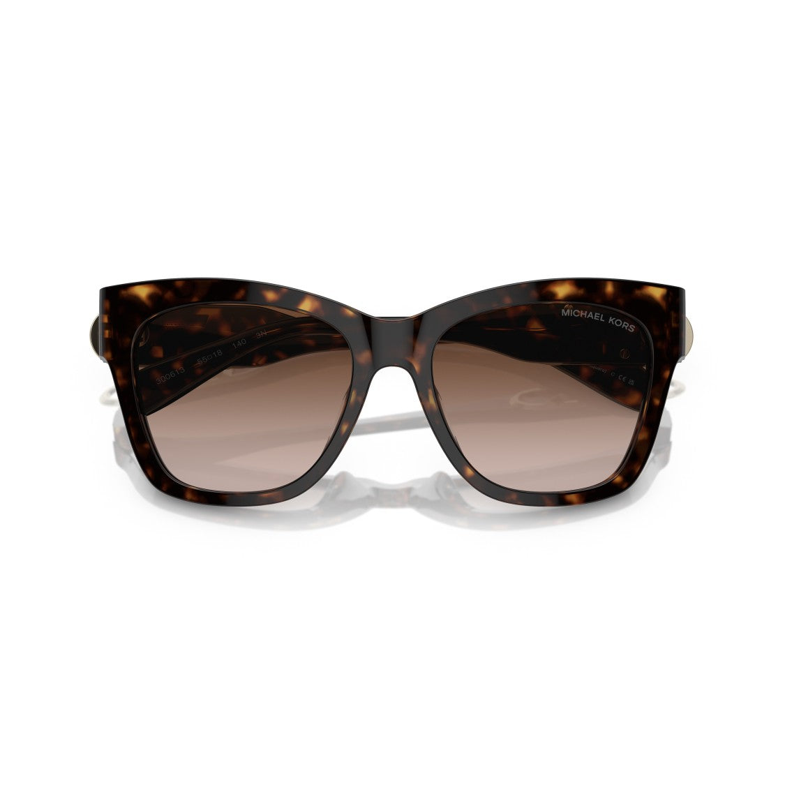 Michael Kors 0Mk2182u Oversized Tortoiseshell Acetate Sunglasses With Gold-Logo Temples