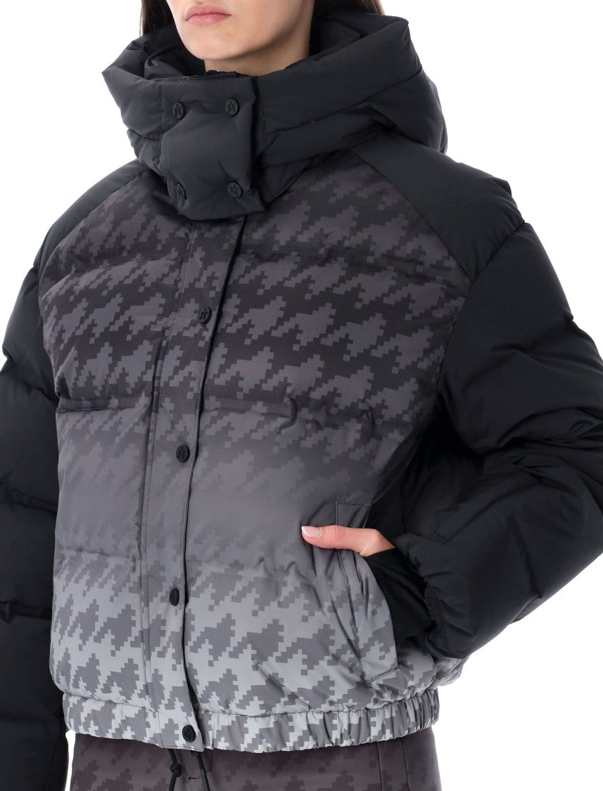Perfect Moment Black Houndstooth Moment Technical Puffer