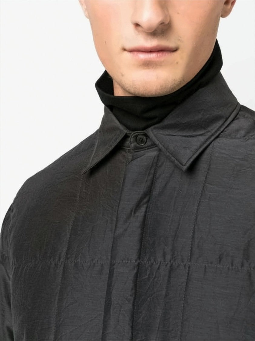 Auralee Quilted Long-Sleeve Shirt With Classic Collar