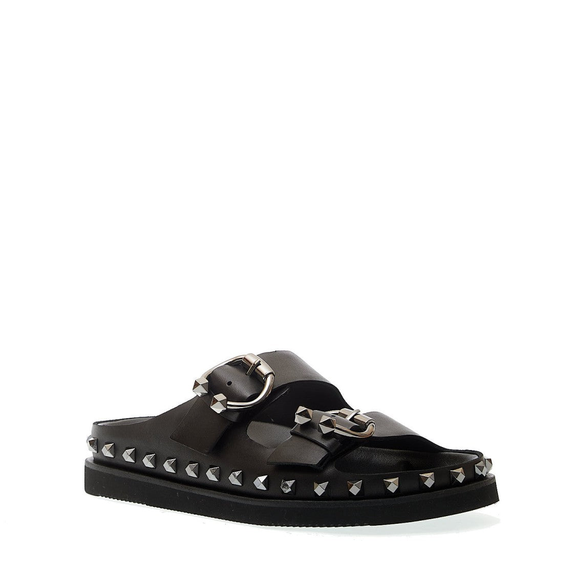 Ash Black Studded Slipper