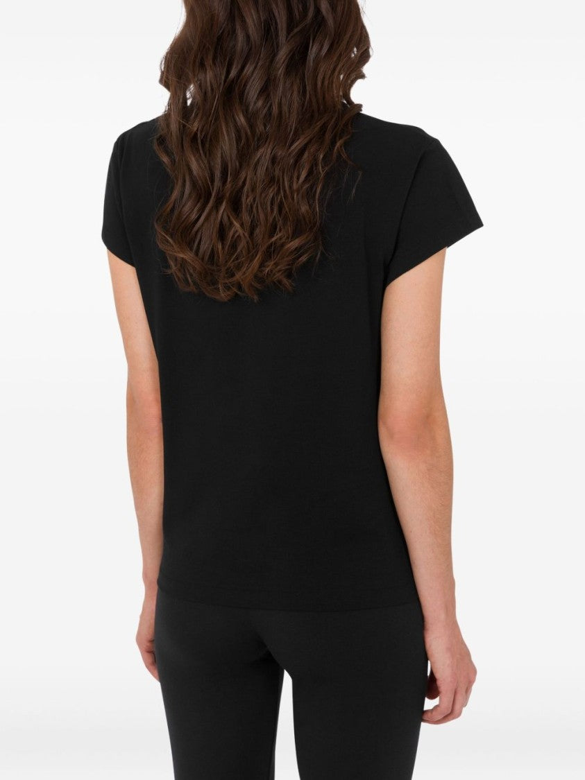 Moschino Relaxed Fit Black Cotton-Elastane T-Shirt