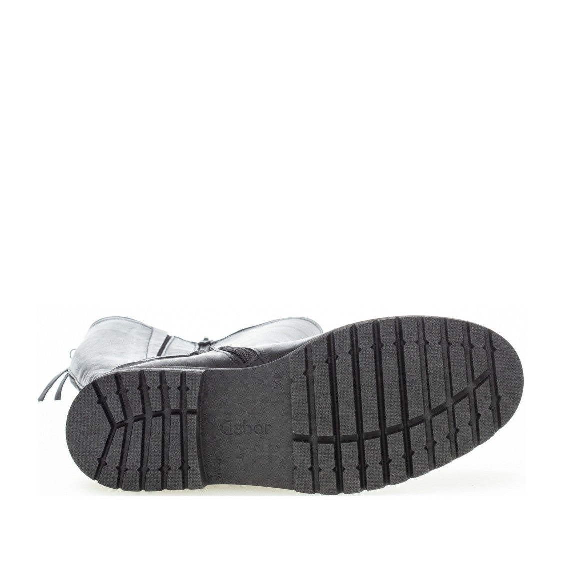 Gabor Black Smooth Leather Rounded Toe Boots