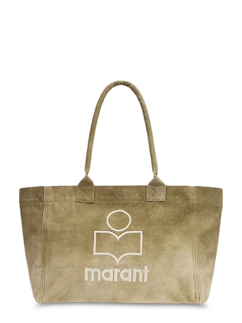 Isabel Marant Yenky Zipped-Gb Embroidered Cotton Tote Bag