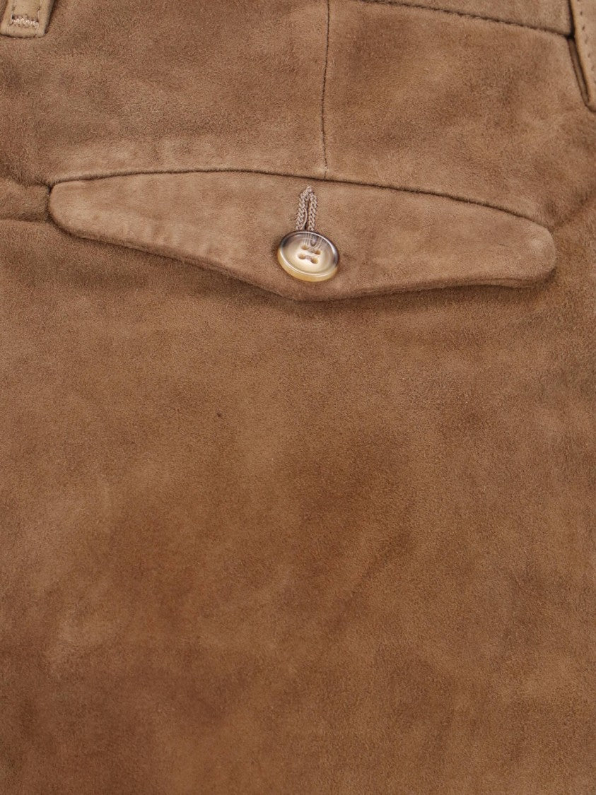 Novelle Tailored Brown Trousers With Straight Leg Silhouette