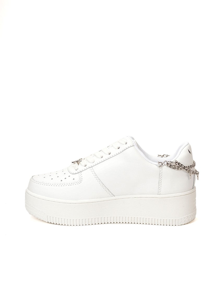 Windsor Smith Low Platform Sneakers With Galvanized Chain Charms