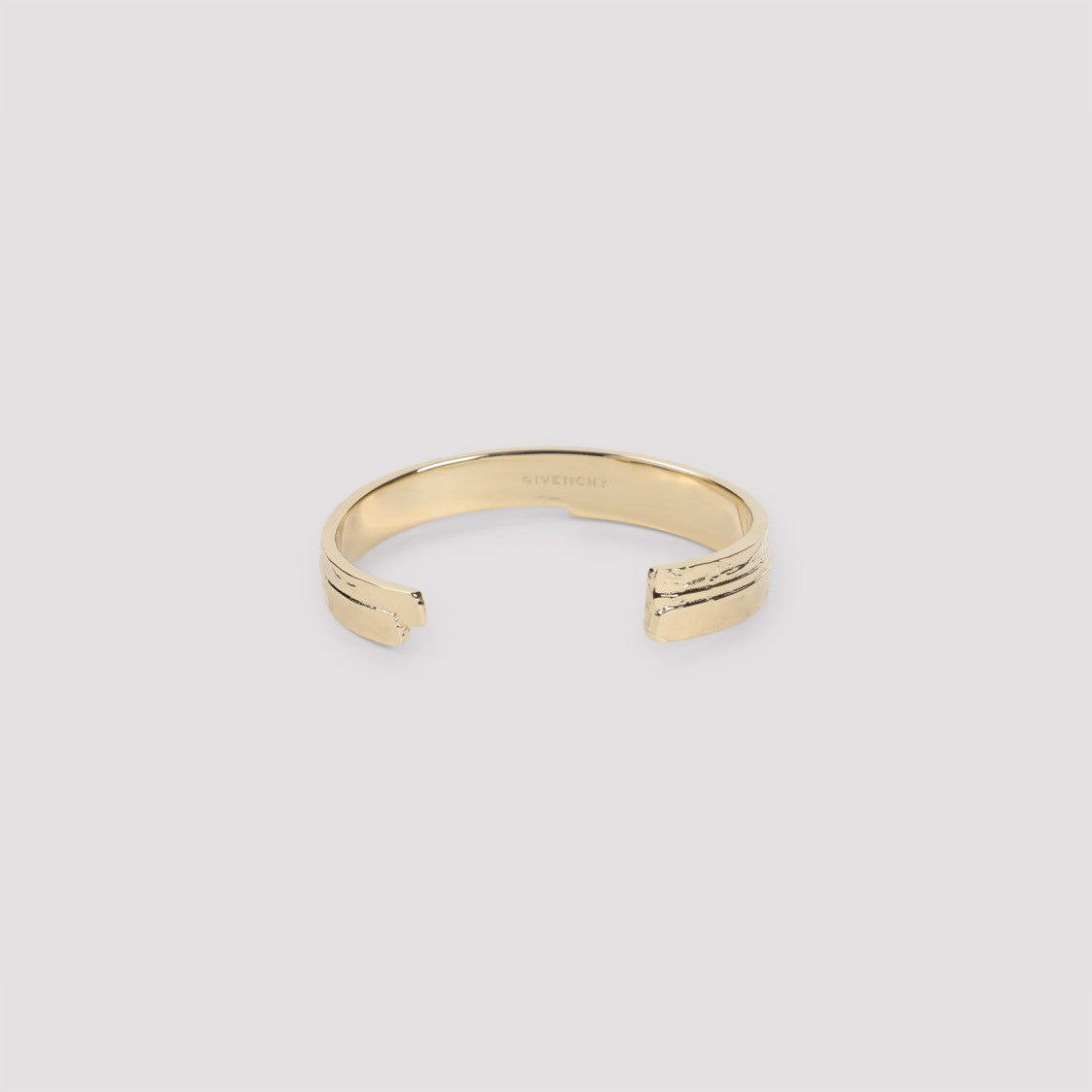 Givenchy Hammered Brass Open Cuff Bracelet