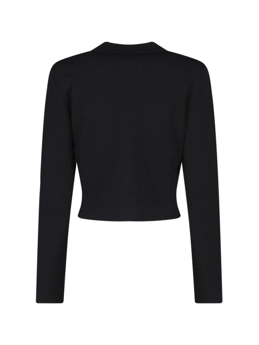 Balmain Black Viscose-Blend Gold Button Blazer