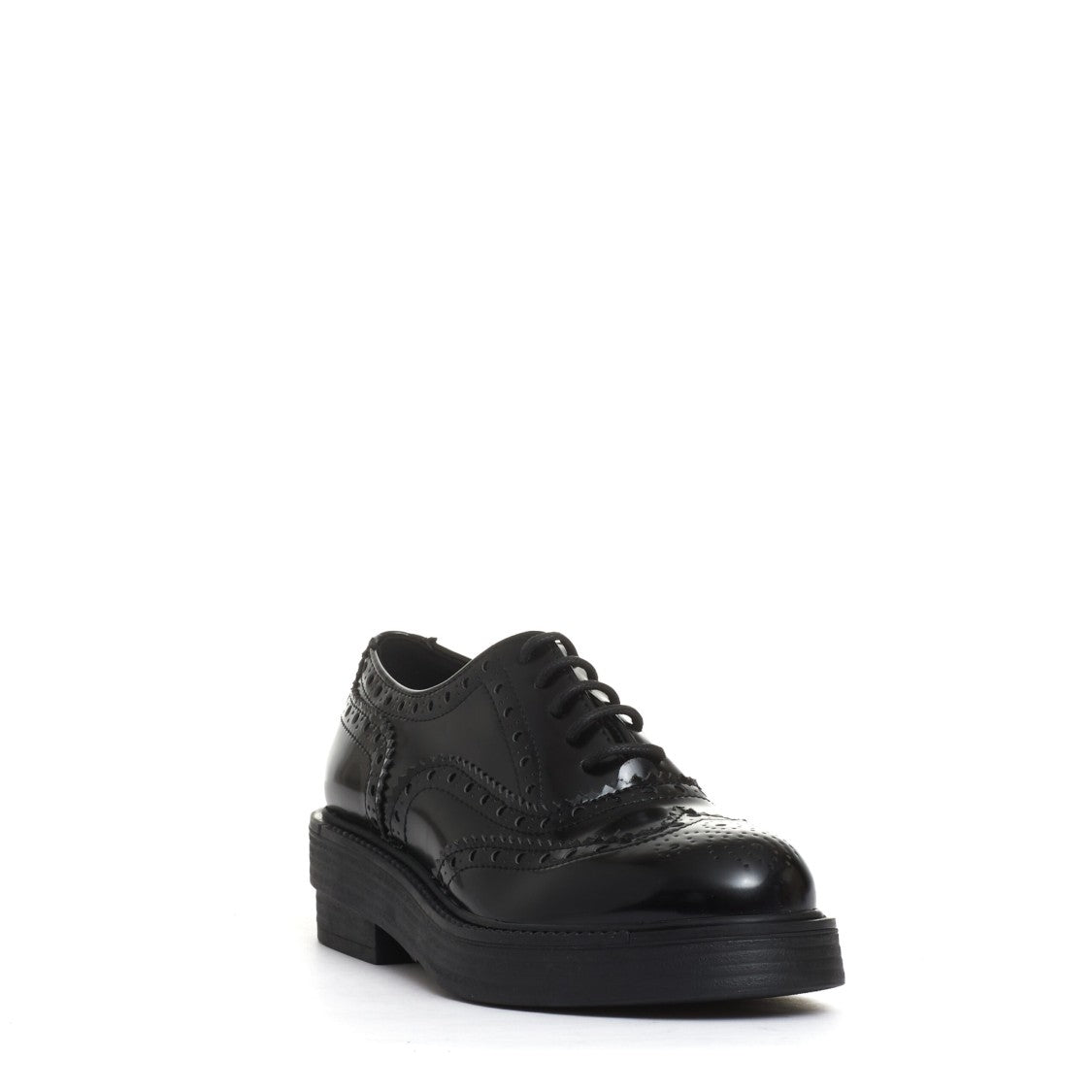 Strategia Lace-Up Shoe with Perforated Detailing and Rubber Sole