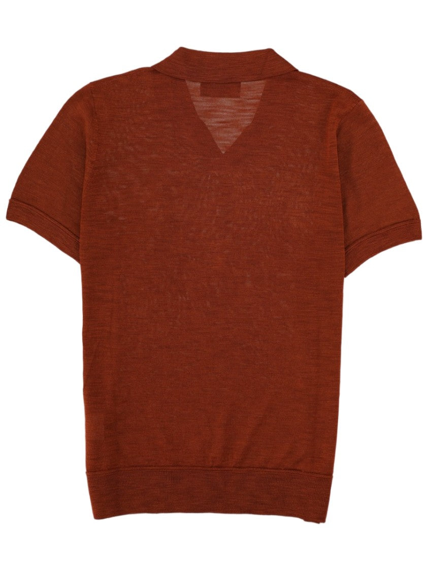 Boss Camel L-Naden Fine Knit Silk Polo Shirt