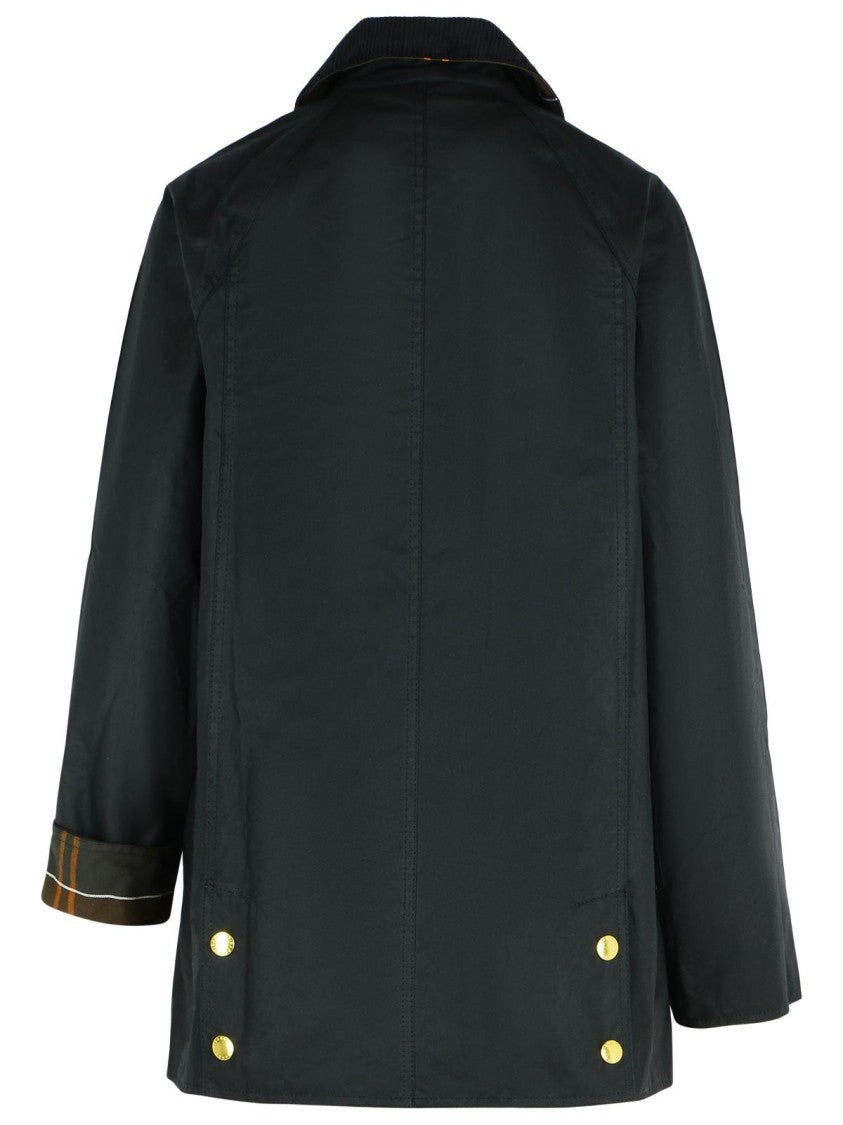 Barbour 'Beadnell' Black Waxed Cotton Jacket