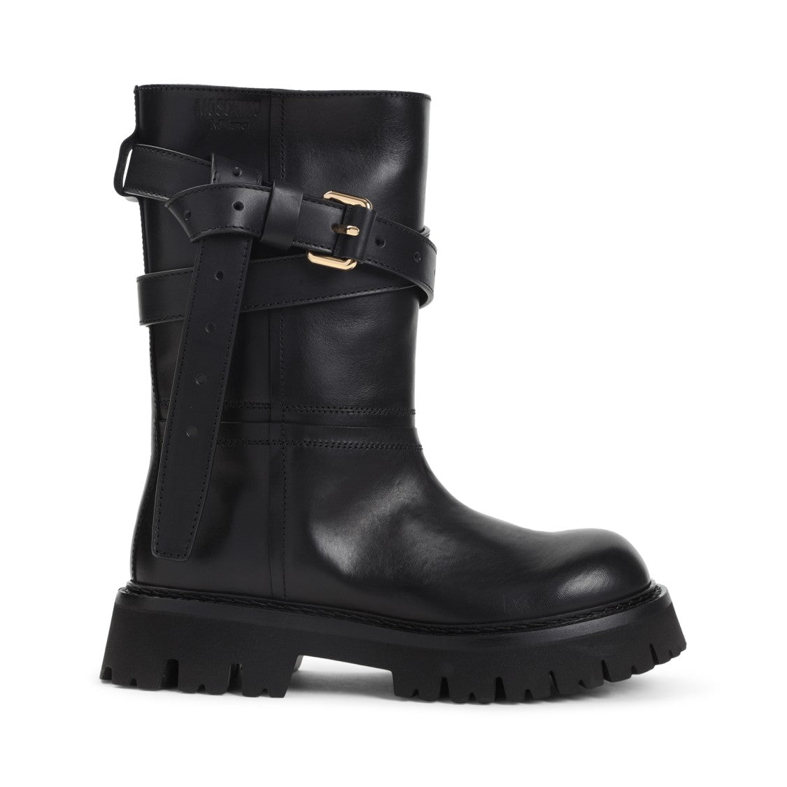 Moschino Black Leather Boots