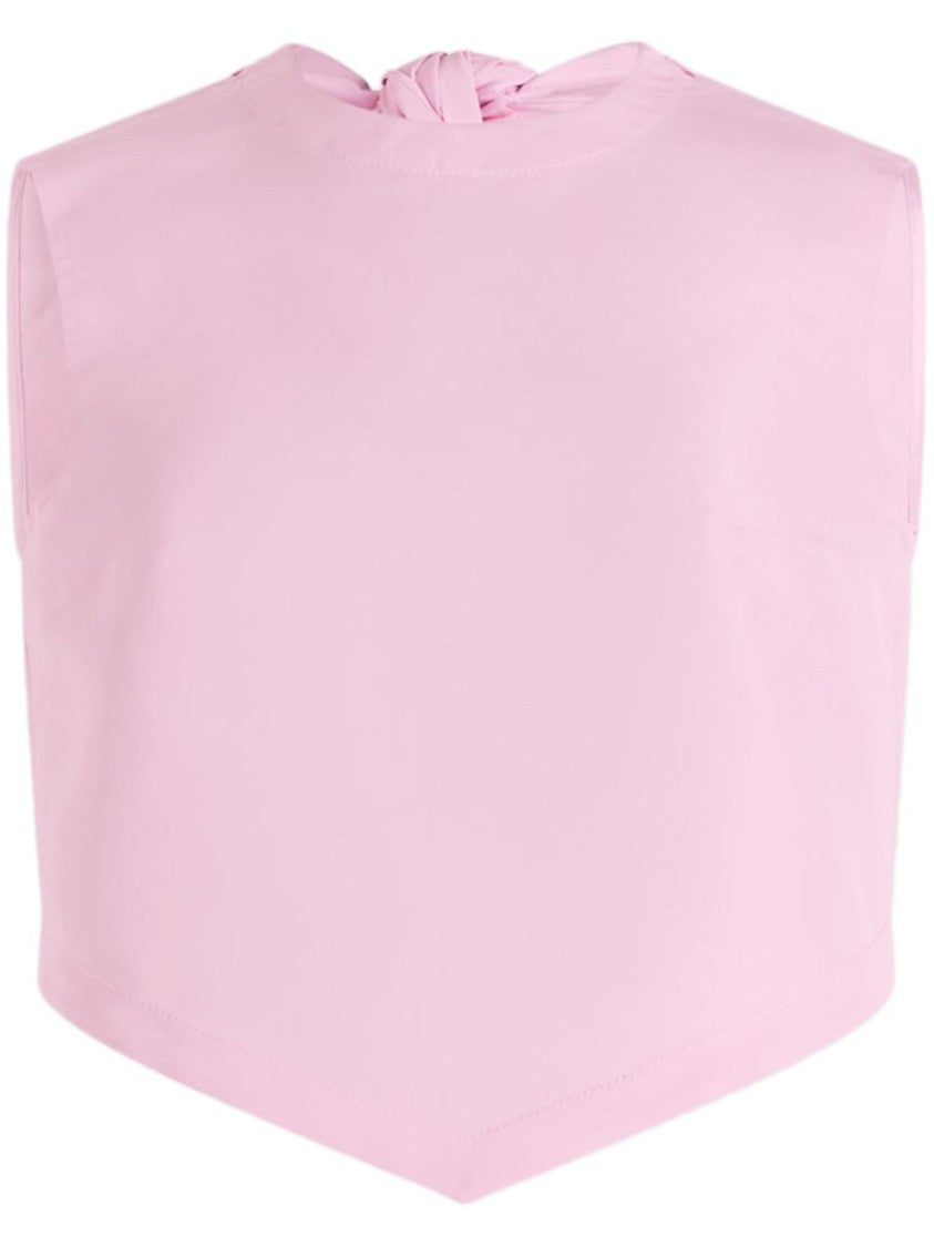 Patou Light Pink Rear Tie Sleeveless Top