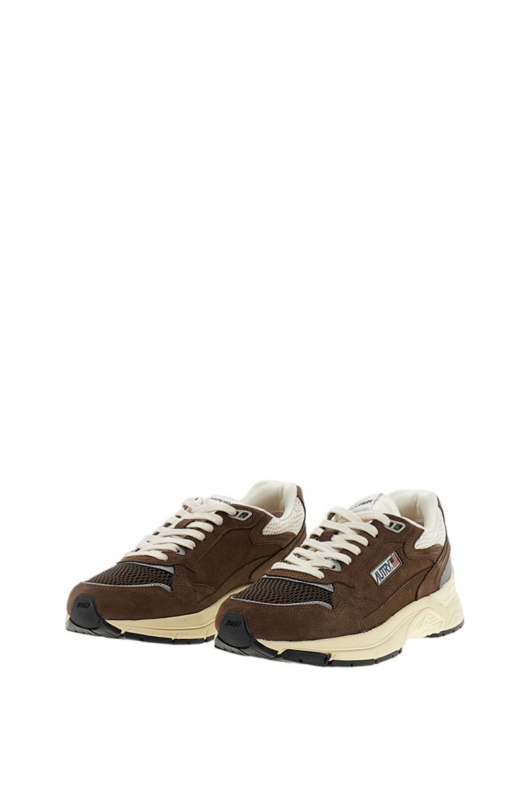 Autry Brown Hyperway Mesh Suede Sneakers