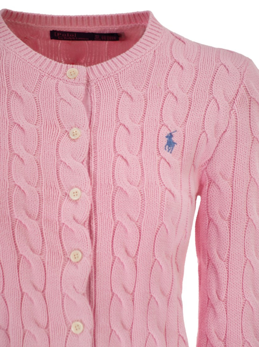 Polo Ralph Lauren Cable Knit Cotton Crew Neck Cardigan
