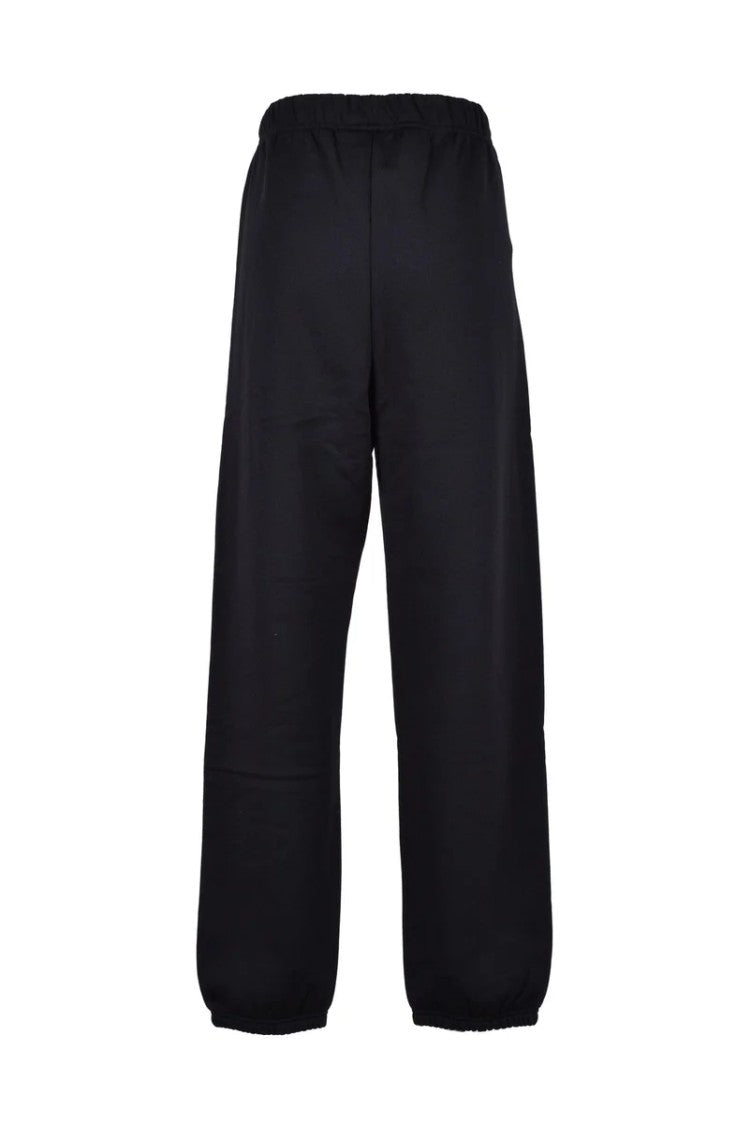 Chiara Ferragni Relaxed-Fit Tracksuit Bottoms In Black Polyester-Cotton Blend