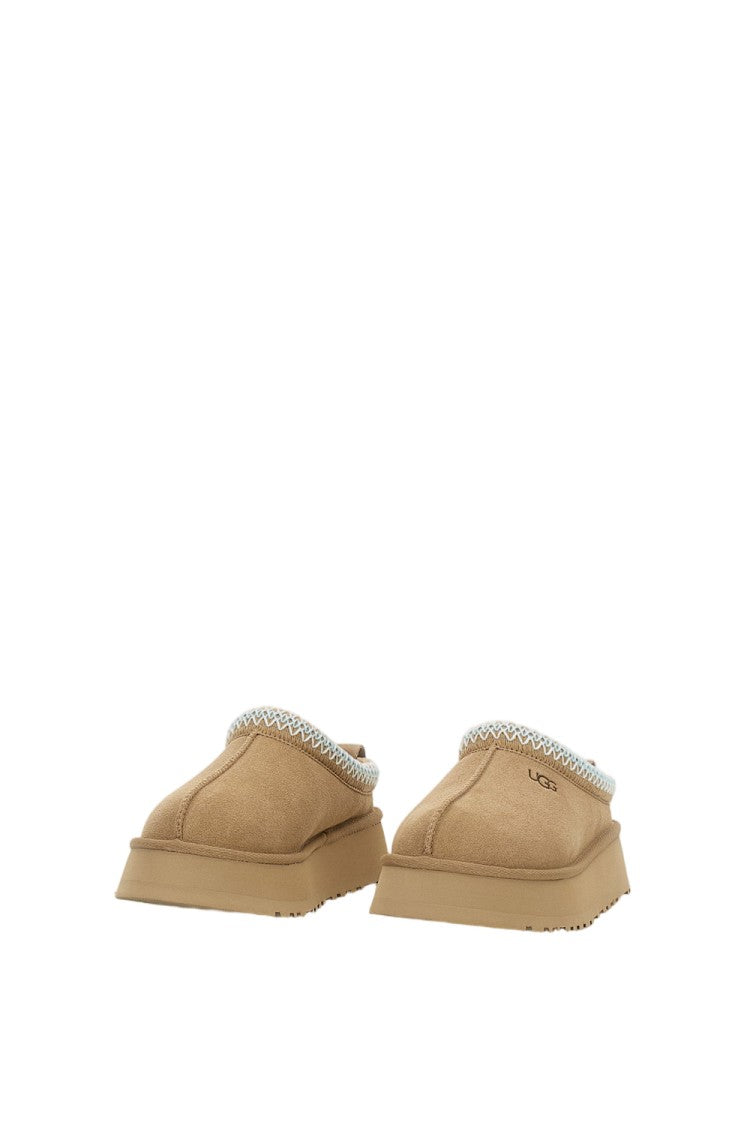 Ugg Beige Tazz Ii Suede Platform Slippers