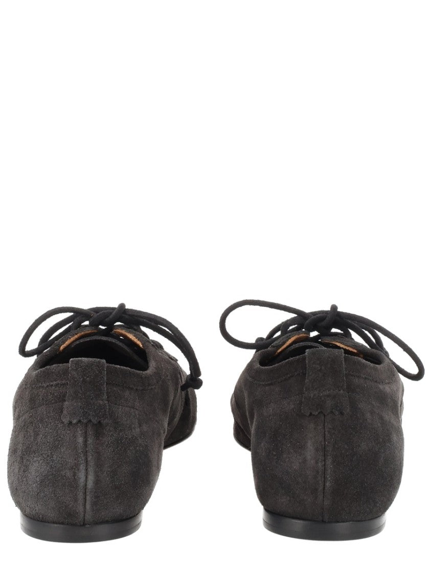 Isabel Marant Leyza Suede Texture Cut-Out Flats