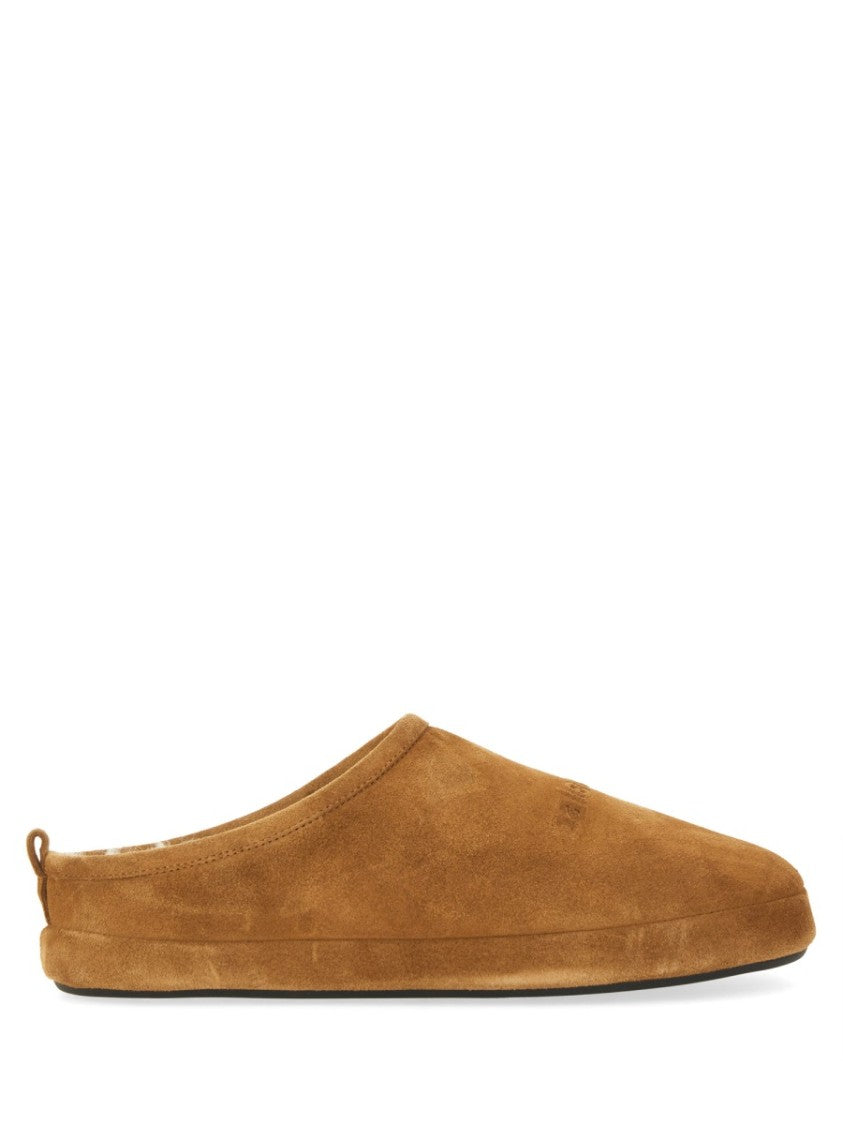 Balenciaga Alaska Shearling-Lined Calfskin Slippers