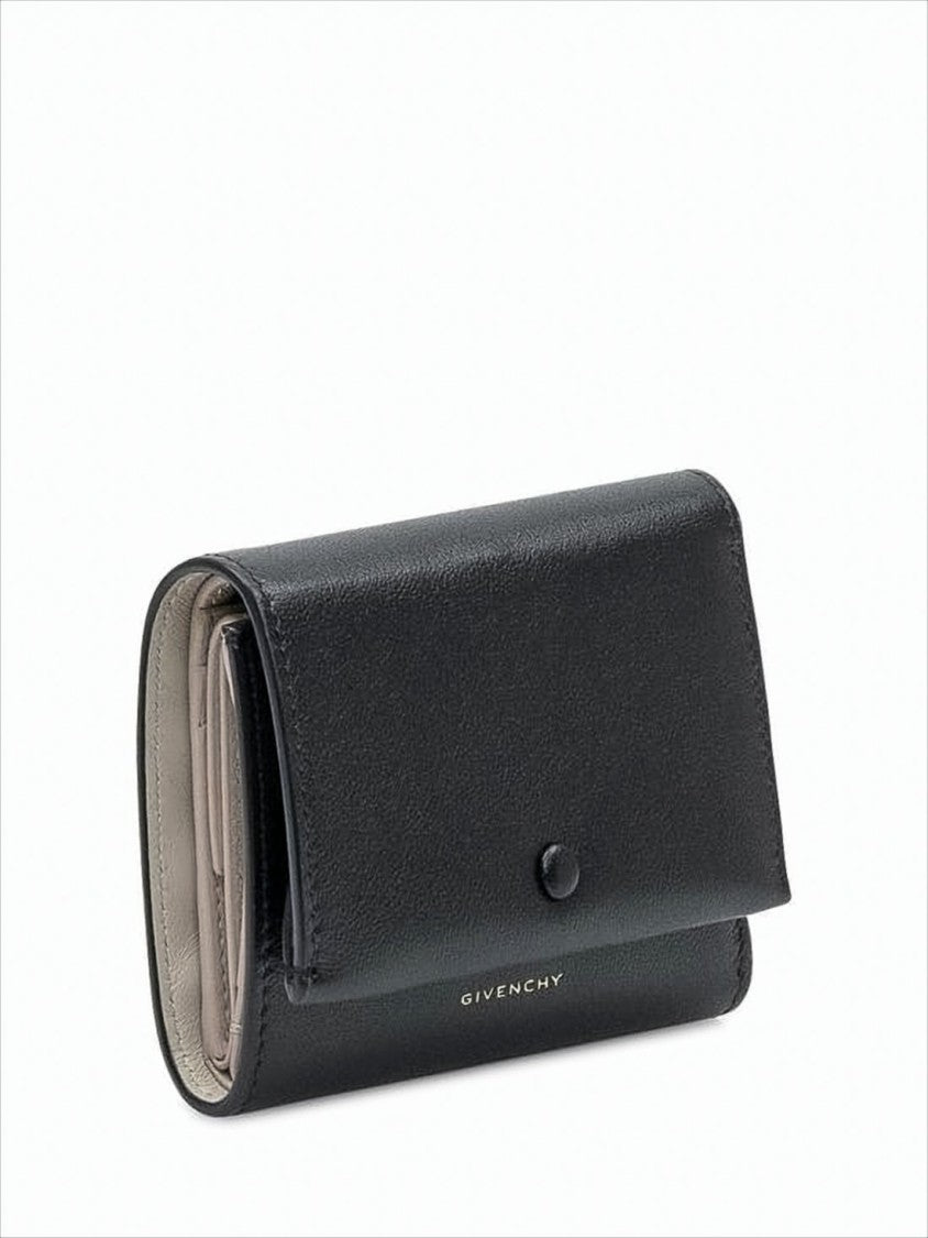 Givenchy Tri-Fold Black Calf Leather Wallet