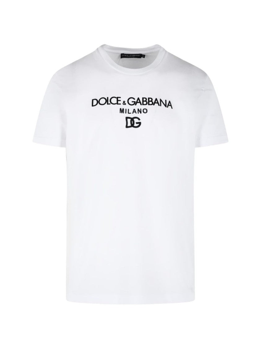 Dolce & Gabbana Crew Neck Bold Emblem T-Shirt